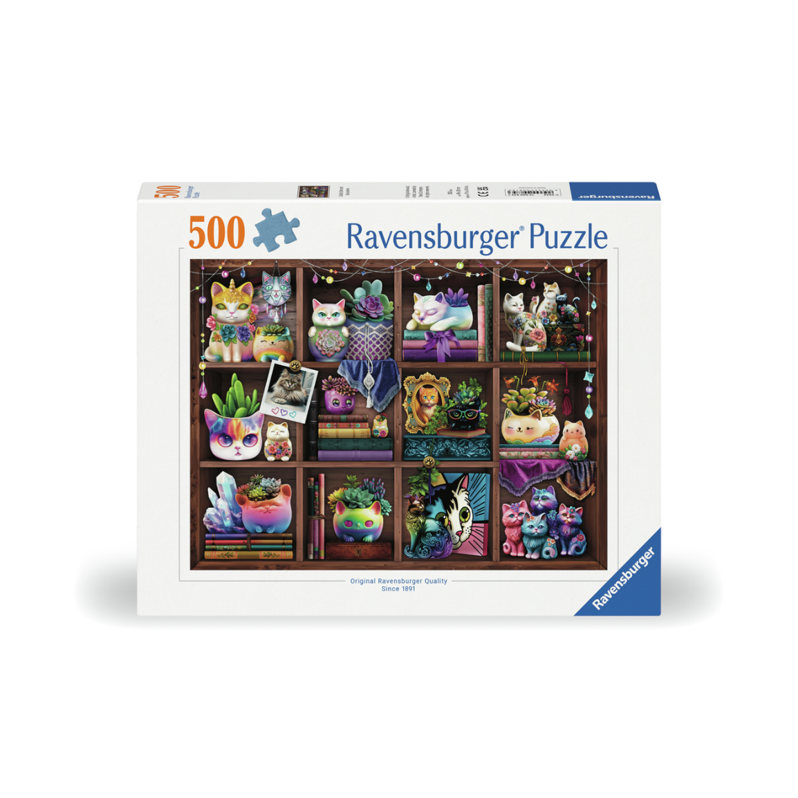 Cubby Cats & Succulents 500 Piece Puzzle