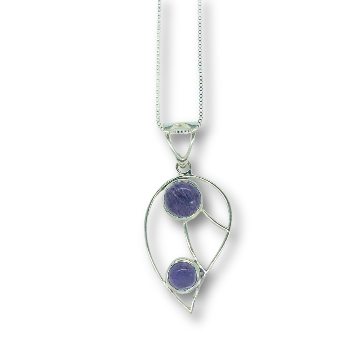 Charoite Leaf Necklace