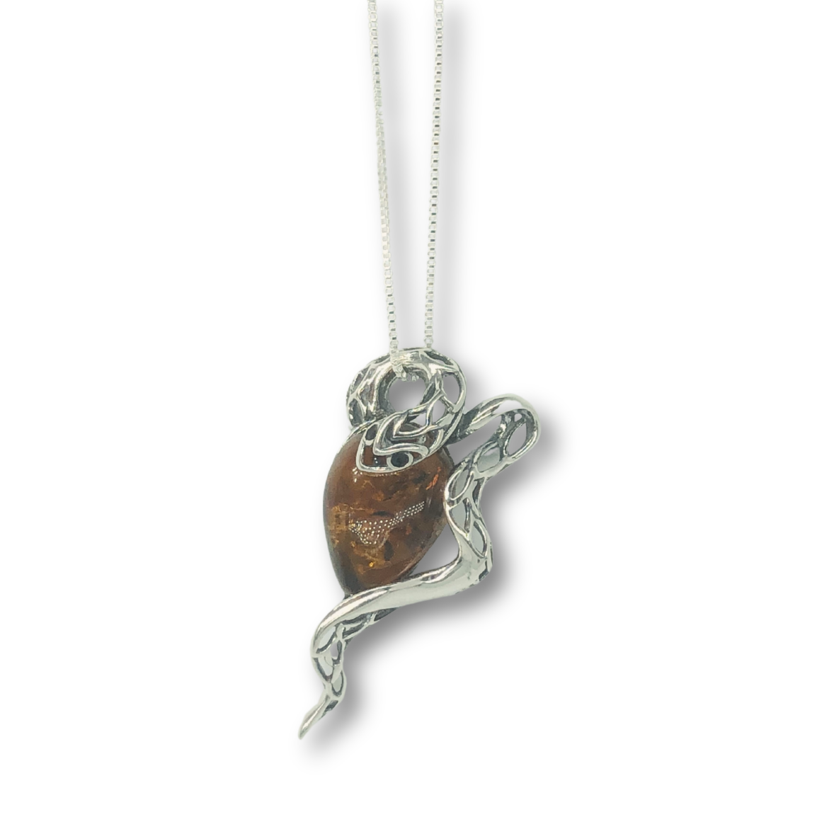 Amber Snake Necklace