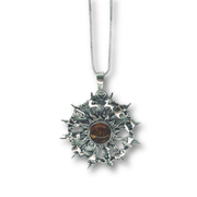 Amber Zodiac Sun Necklace