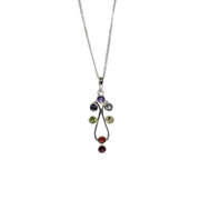 Rainbow Tree Gemstone Necklace