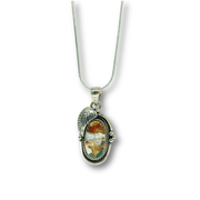 Spiny Oyster Turquoise Leaf Necklace