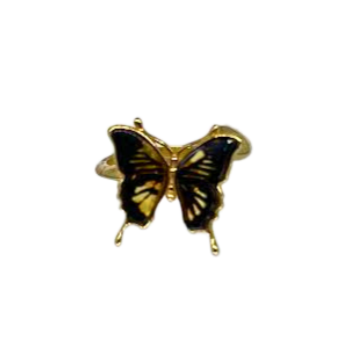 Amber Swallowtail Butterfly Ring $60.00