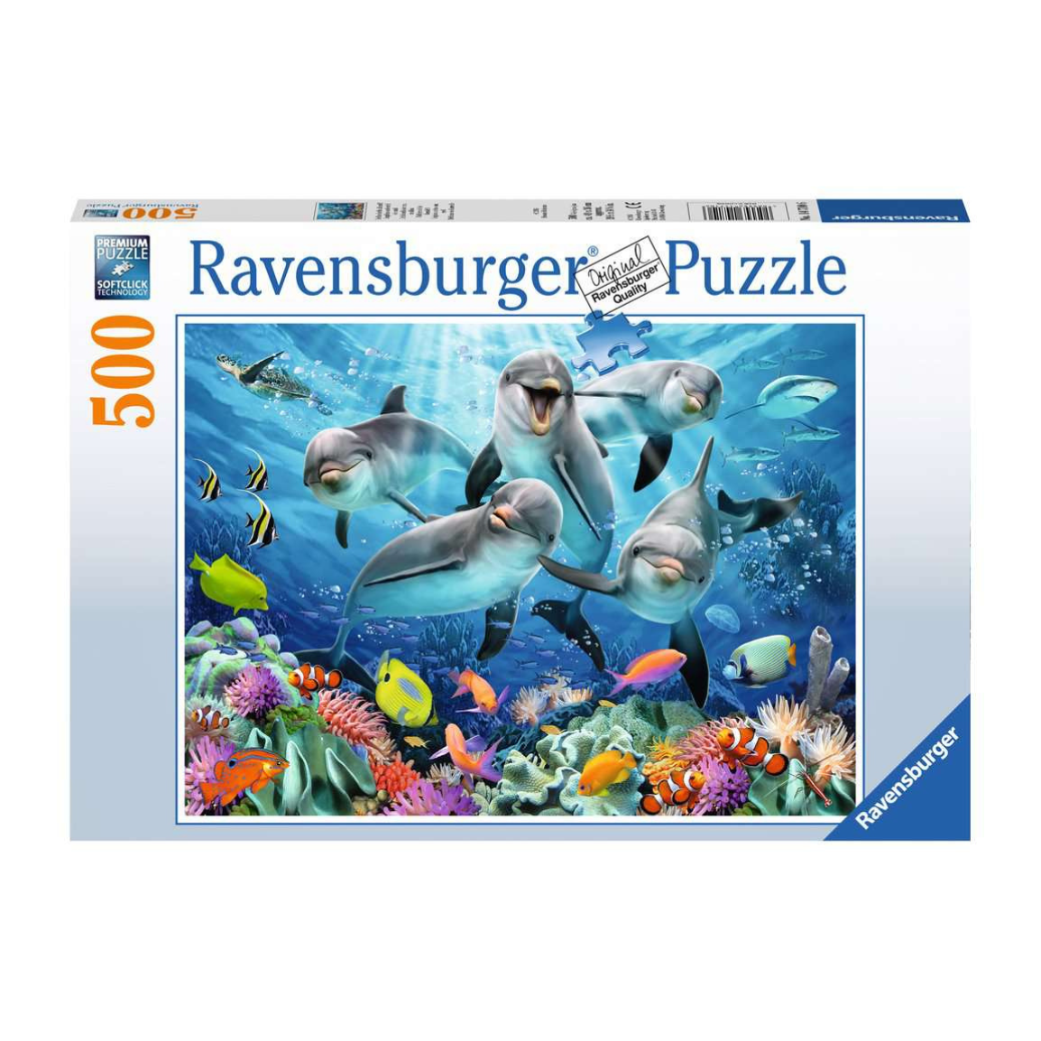 Dolphins in the Coral Reef 500 Piece Puzzle