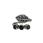 Smoky Quartz Leaf Wrap Ring