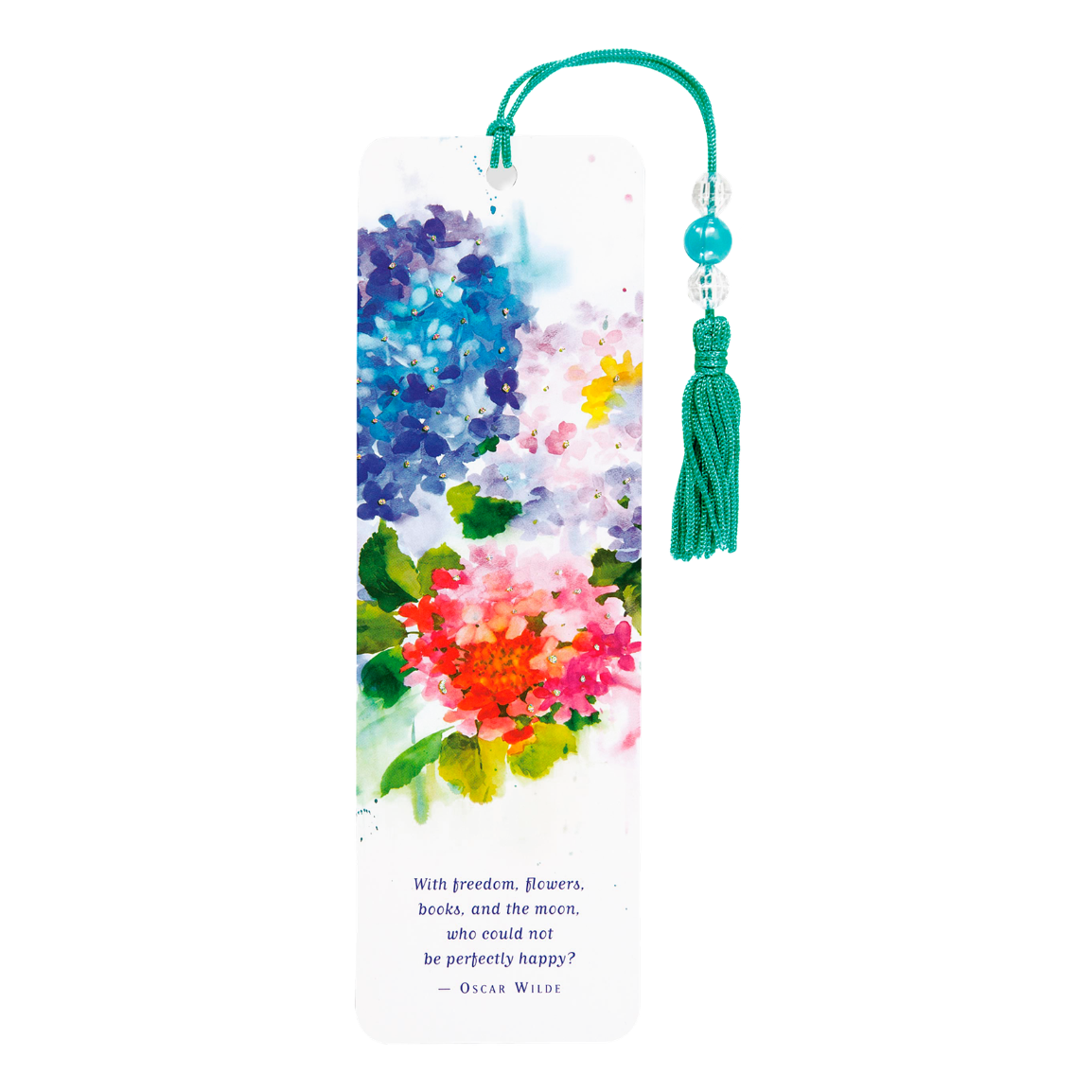 Hydrangeas Beaded Bookmark