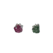 Watermelon Tourmaline Stud Earrings