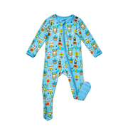 Robots Infant Zipper Footie Pajamas