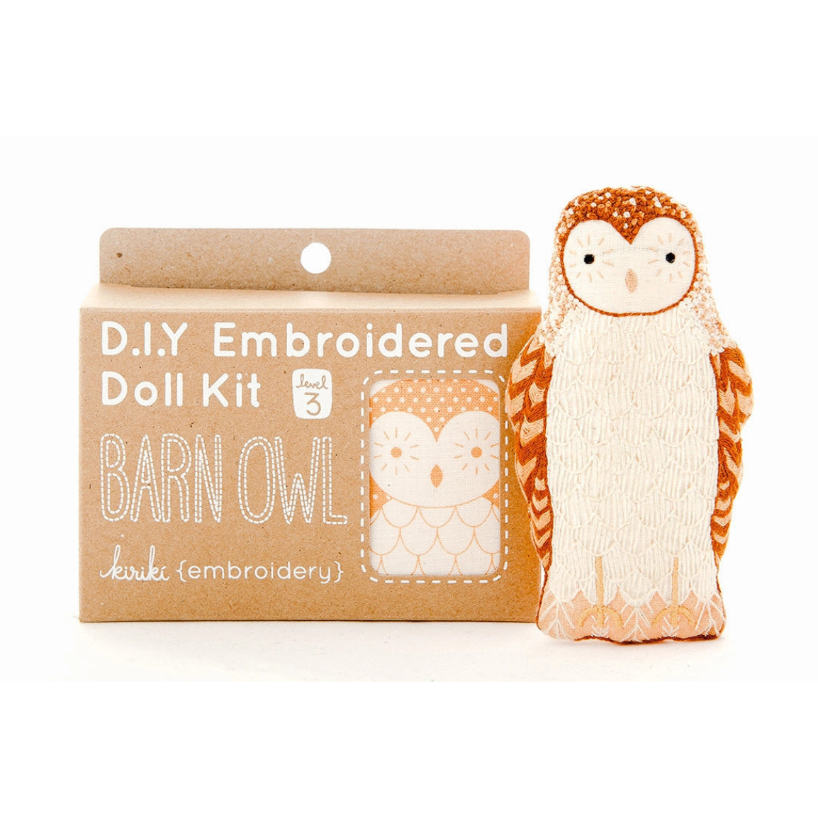 Barn Owl Embroidery Kit