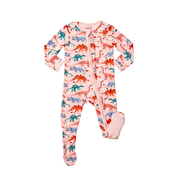 Dinosaur Garden Infant Zipper Footie Pajamas