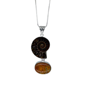 Ammonite and Agate Necklace