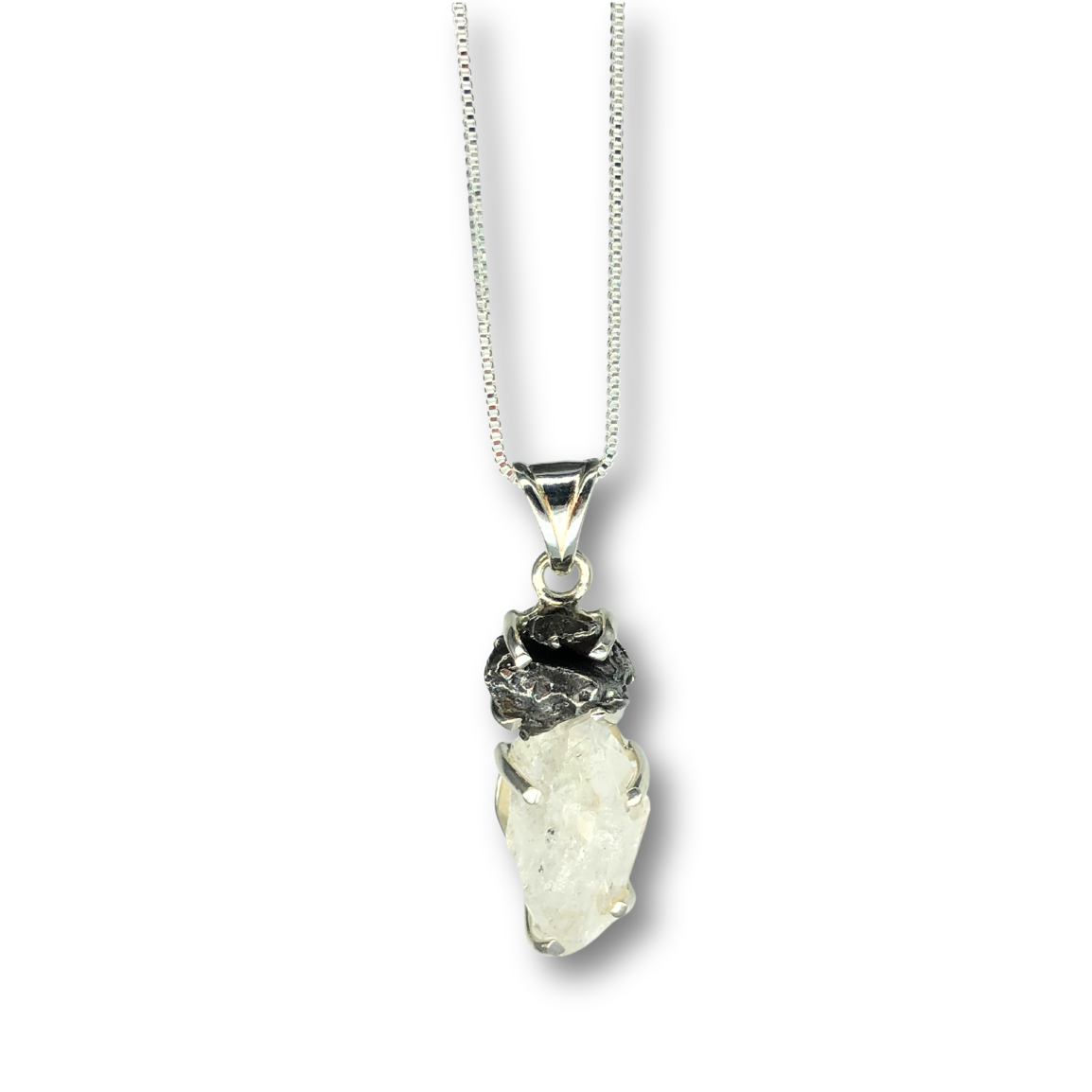 Herkimer Diamond and Meteorite Necklace