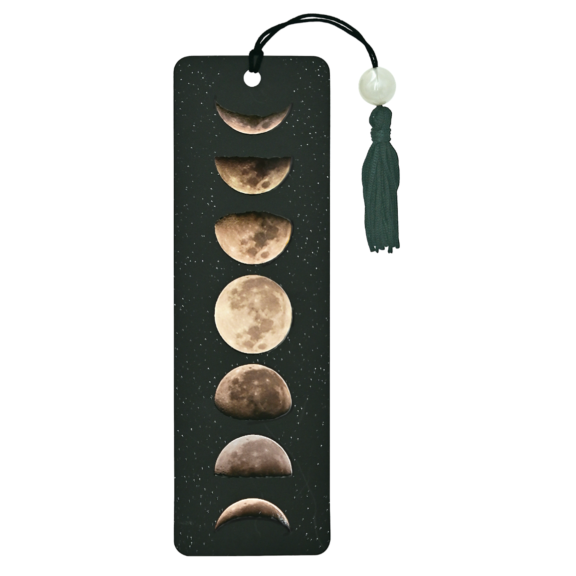 Moon Phases Beaded Bookmark