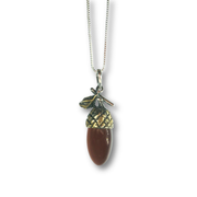 Amber Acorn Necklace