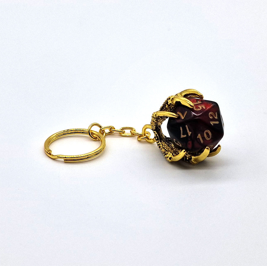 D20 Dinosaur Claw Keychain