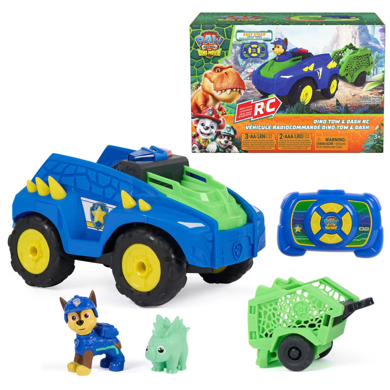 Paw Patrol: The Dino Movie Dino Tow & Dash Remote Control Car with Chase