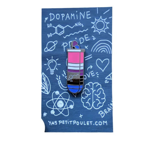 Genderfluid Dopamine Enamel Pin