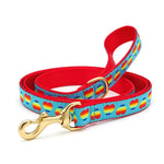Rainbow Hearts Dog Collar & Leash Set