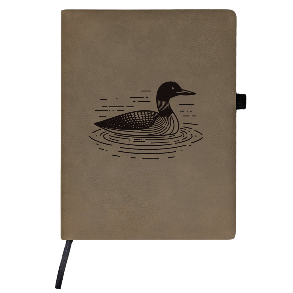 Loon Laser Engraved Faux Leather Journal