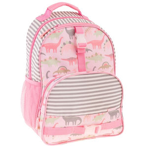 Pink Print Dino Backpack