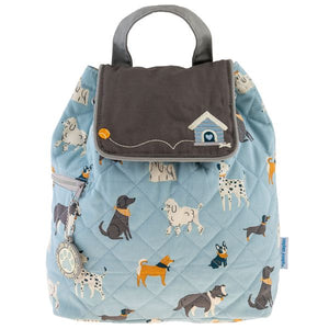 Quilted Dog Print Backpack