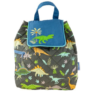 Quilted Dinosaur Print Backpack