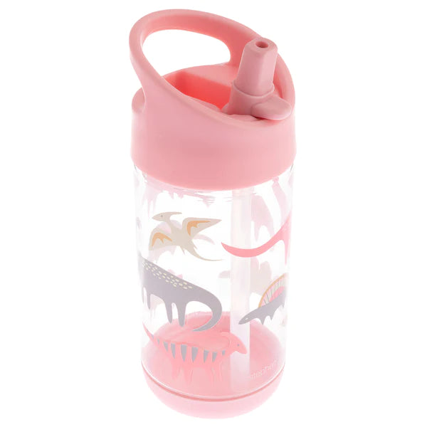 Pink Flip Top Dino Bottle