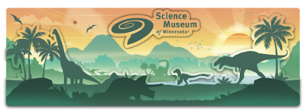 Science Museum of Minnesota Layered Landscapes Dinosaur Magnet