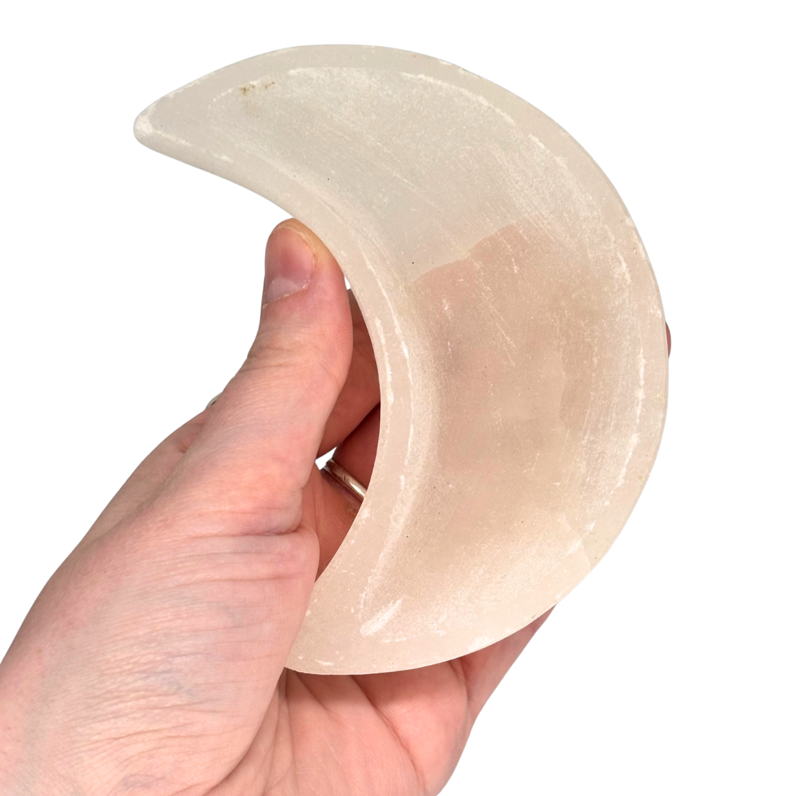 Selenite Moon Bowl