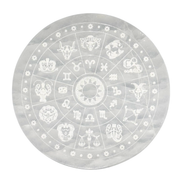 Selenite Zodiac Plate