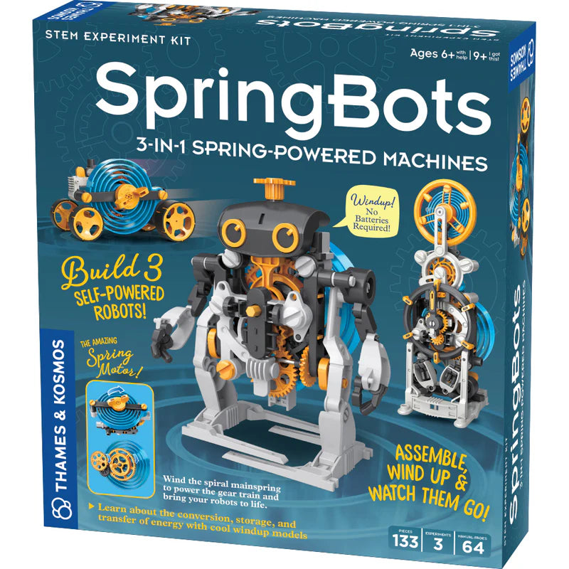 SpringBots 3-In-1 Spring-Powered Machines