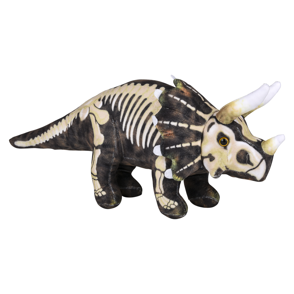 Fossil Print Triceratops Plush