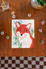Fox with Chicory Paint-By-Number Kit