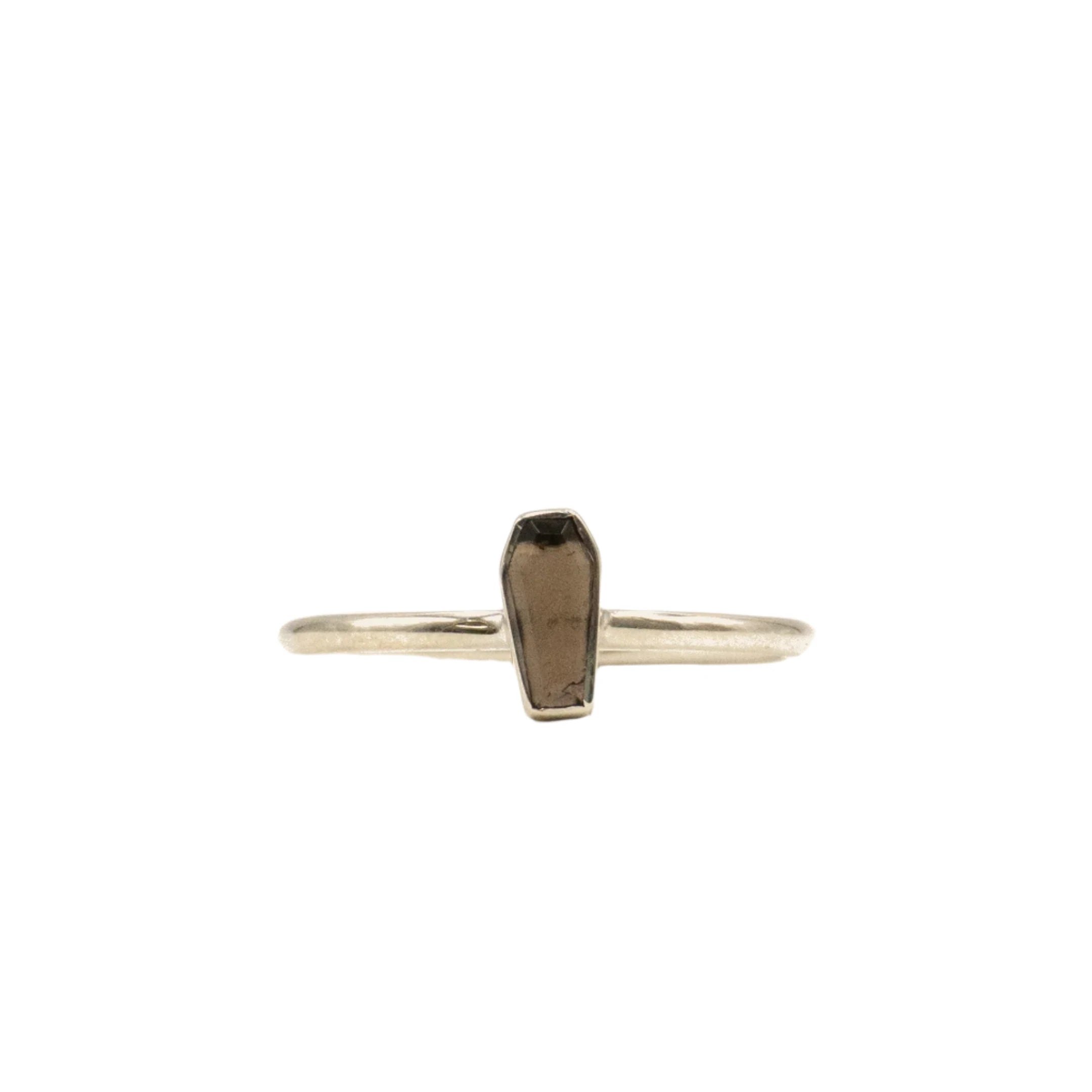 Smoky Quartz Coffin Ring $35.00