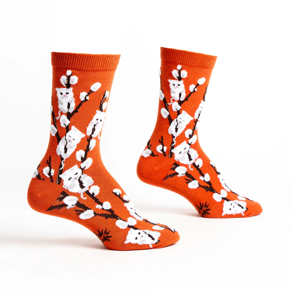 Kitten Willows Crew Socks