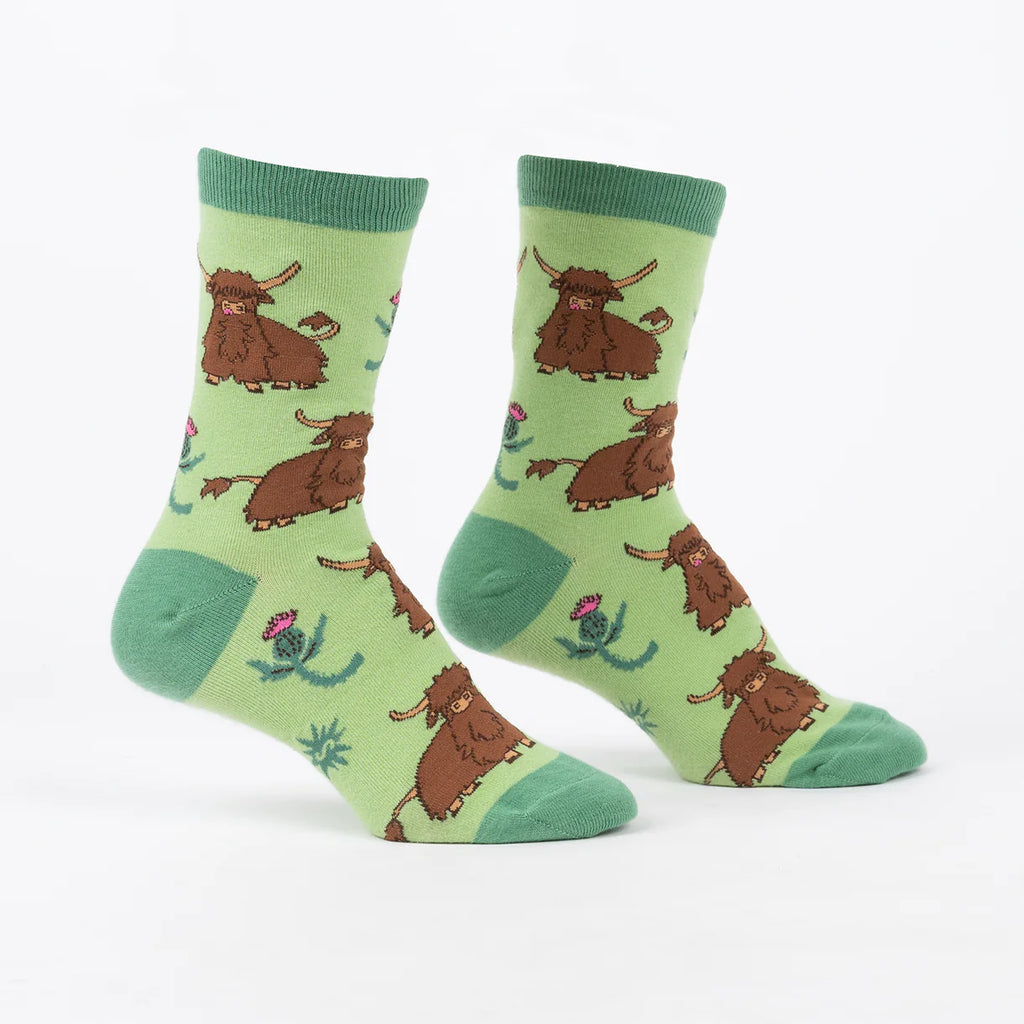 Hardy Highland Cows Crew Sock