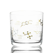 Chemistry of Whiskey Gold Lowball Rocks Glasses
