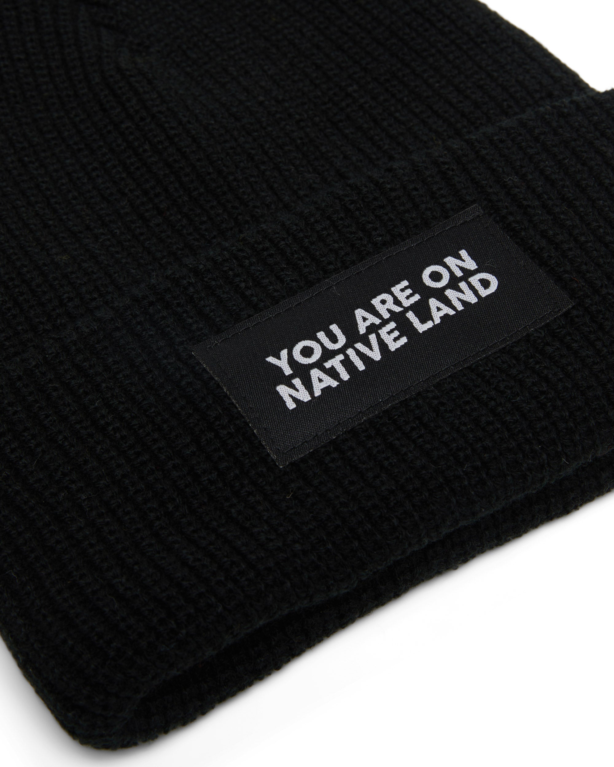You Are On Native Land Ribbed Beanie