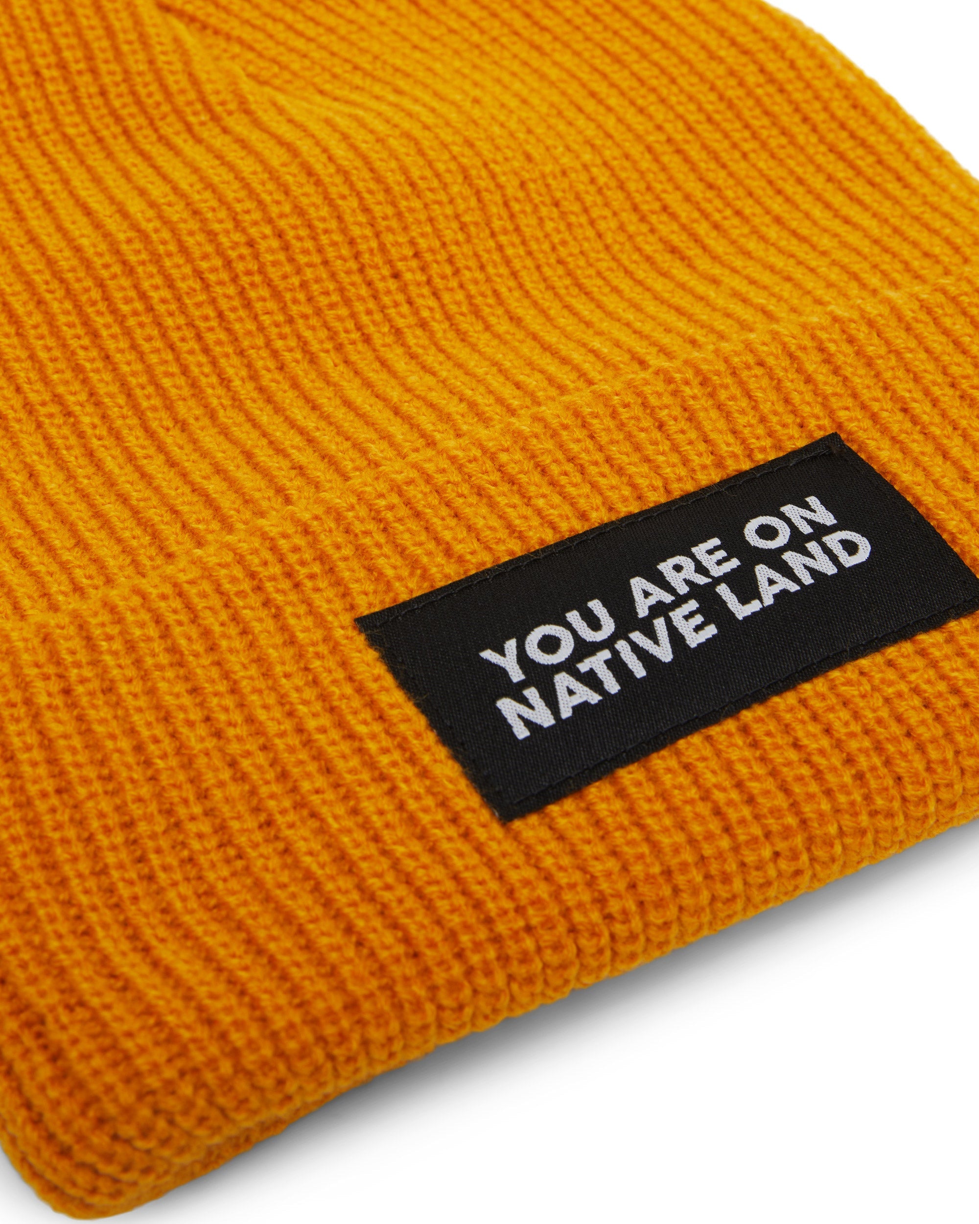 You Are On Native Land Ribbed Beanie