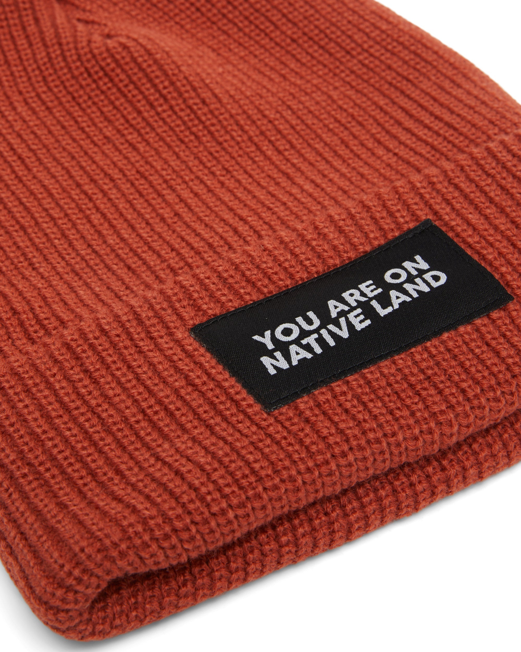 You Are On Native Land Ribbed Beanie