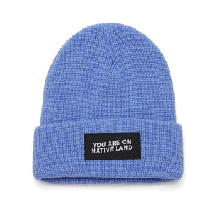 'You Are On Native Land' Ribbed Beanie