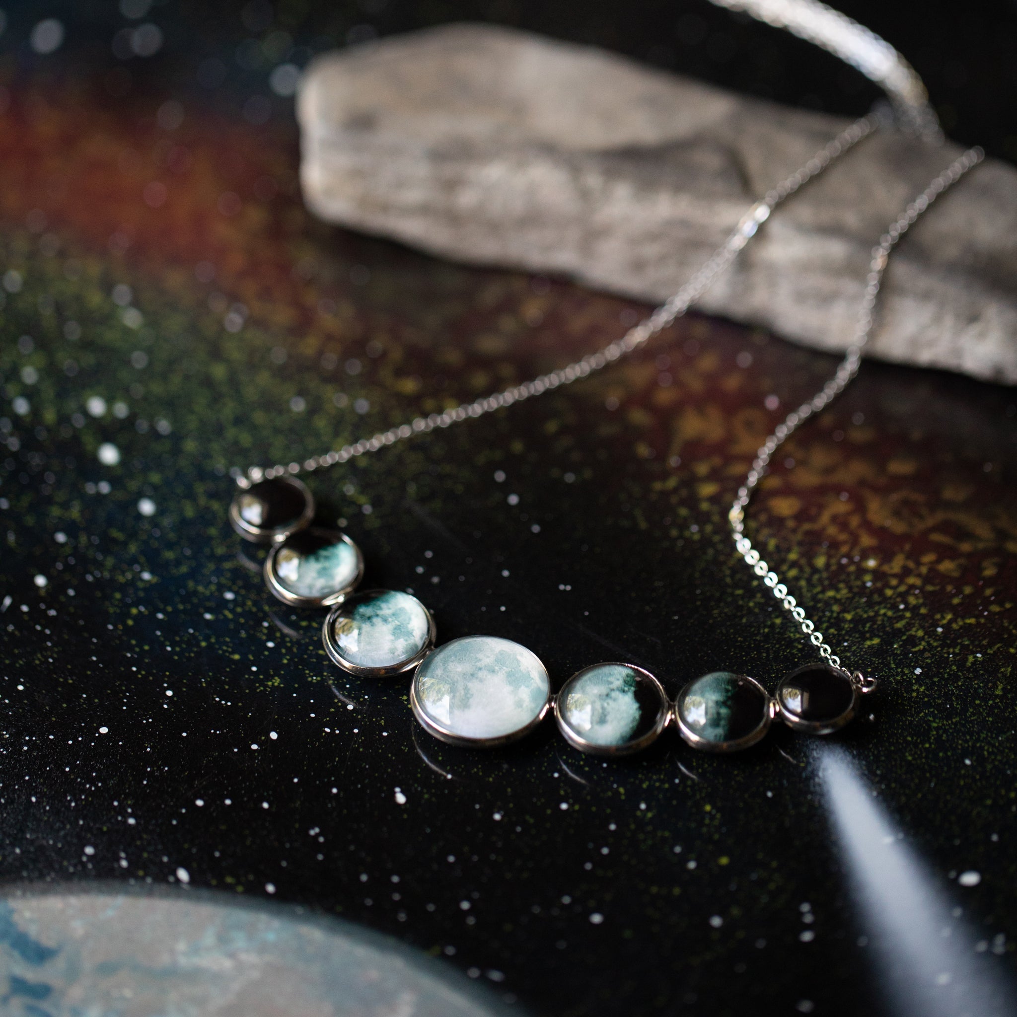 Curved Moon Phase Necklace