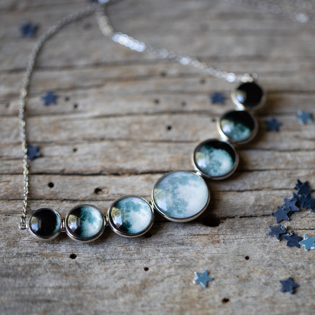 Curved Moon Phase Necklace