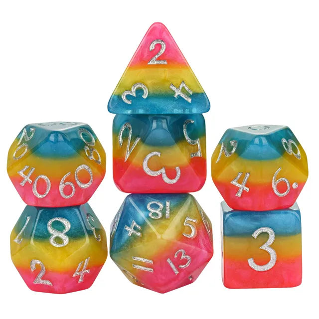 Pansexual Resin Dice