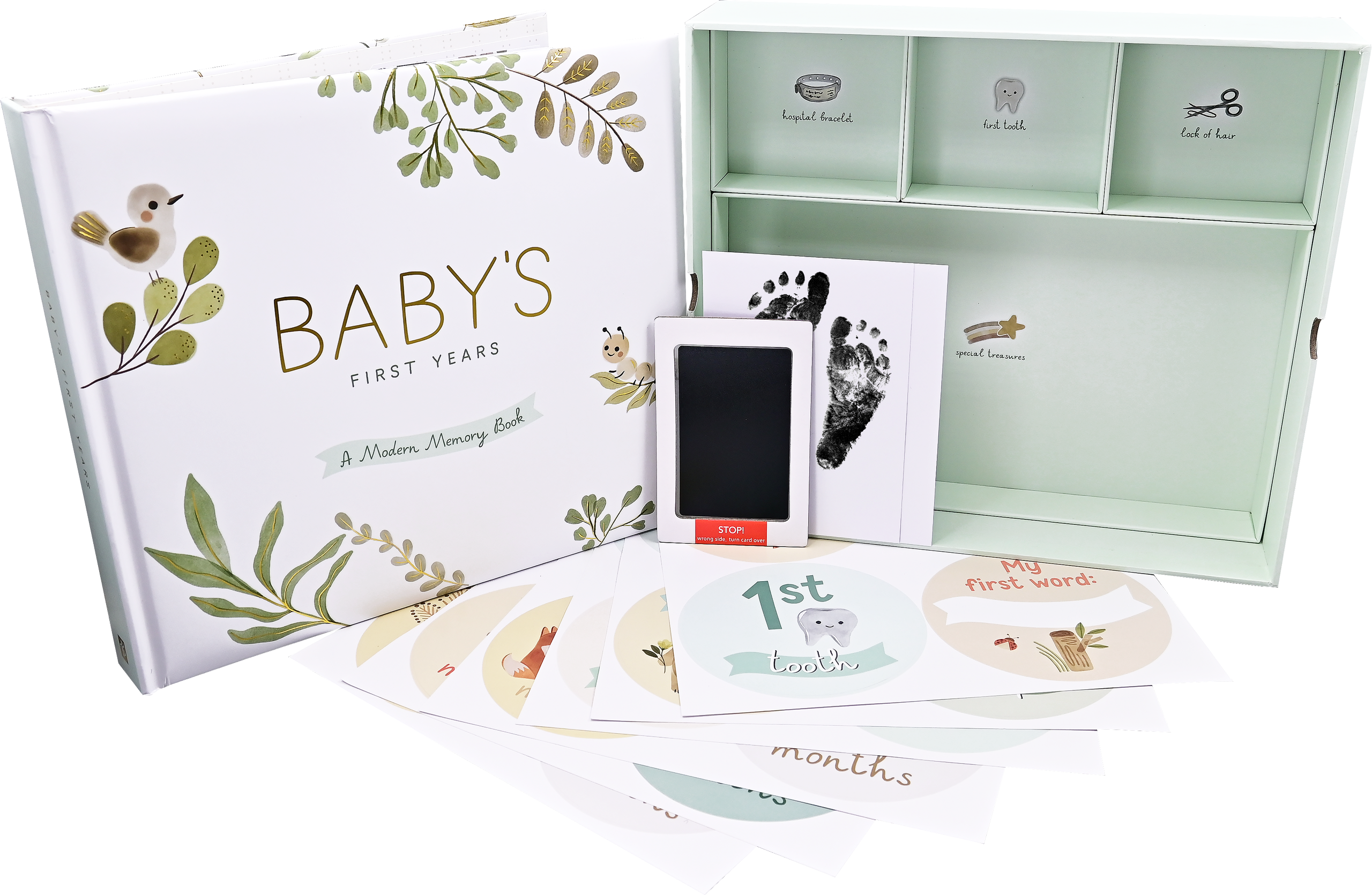 Baby's First Years-A Modern Memory Book & Keepsake Box