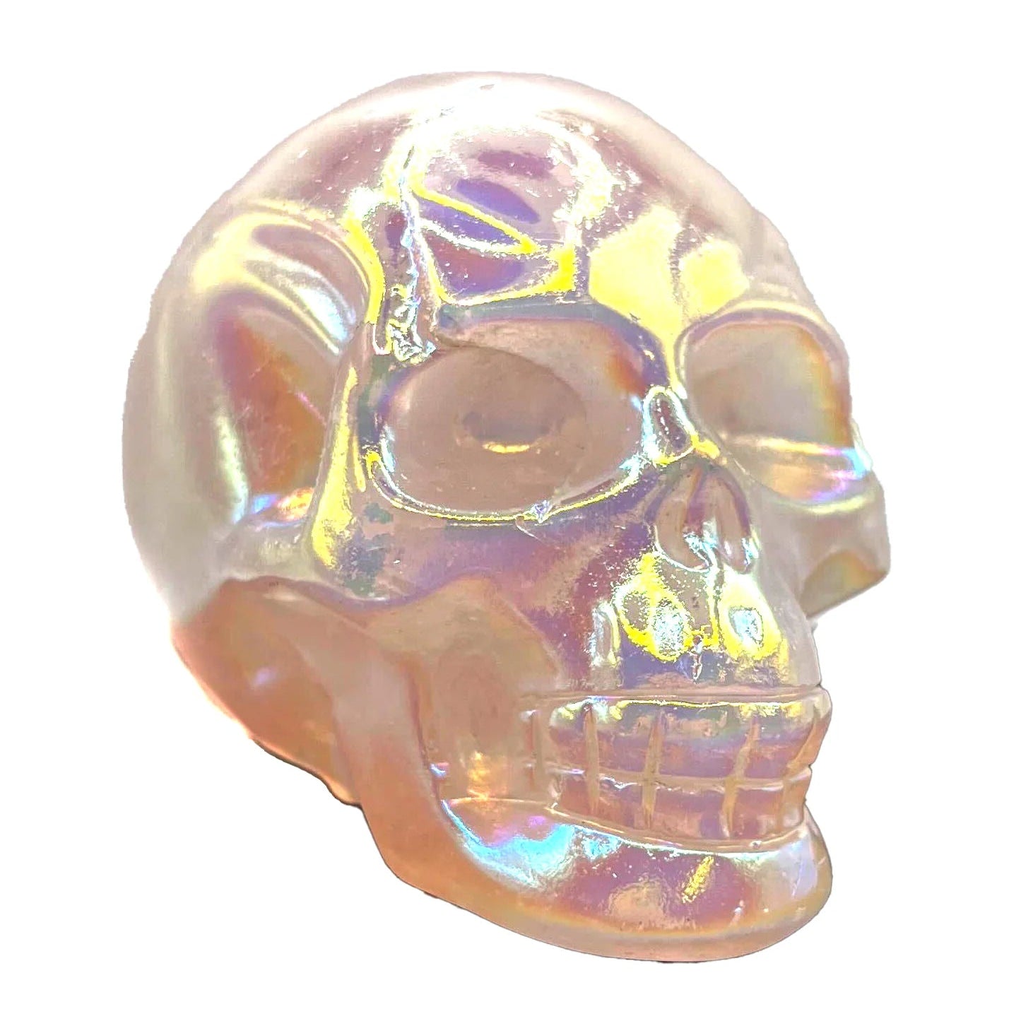 Aura Rose Quartz Skull