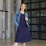 Atoms 3/4th Sleeves A-Line Dress