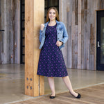 Atoms 3/4th Sleeves A-Line Dress