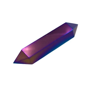 Titanium Aura Quartz Double Terminated Point $18.00