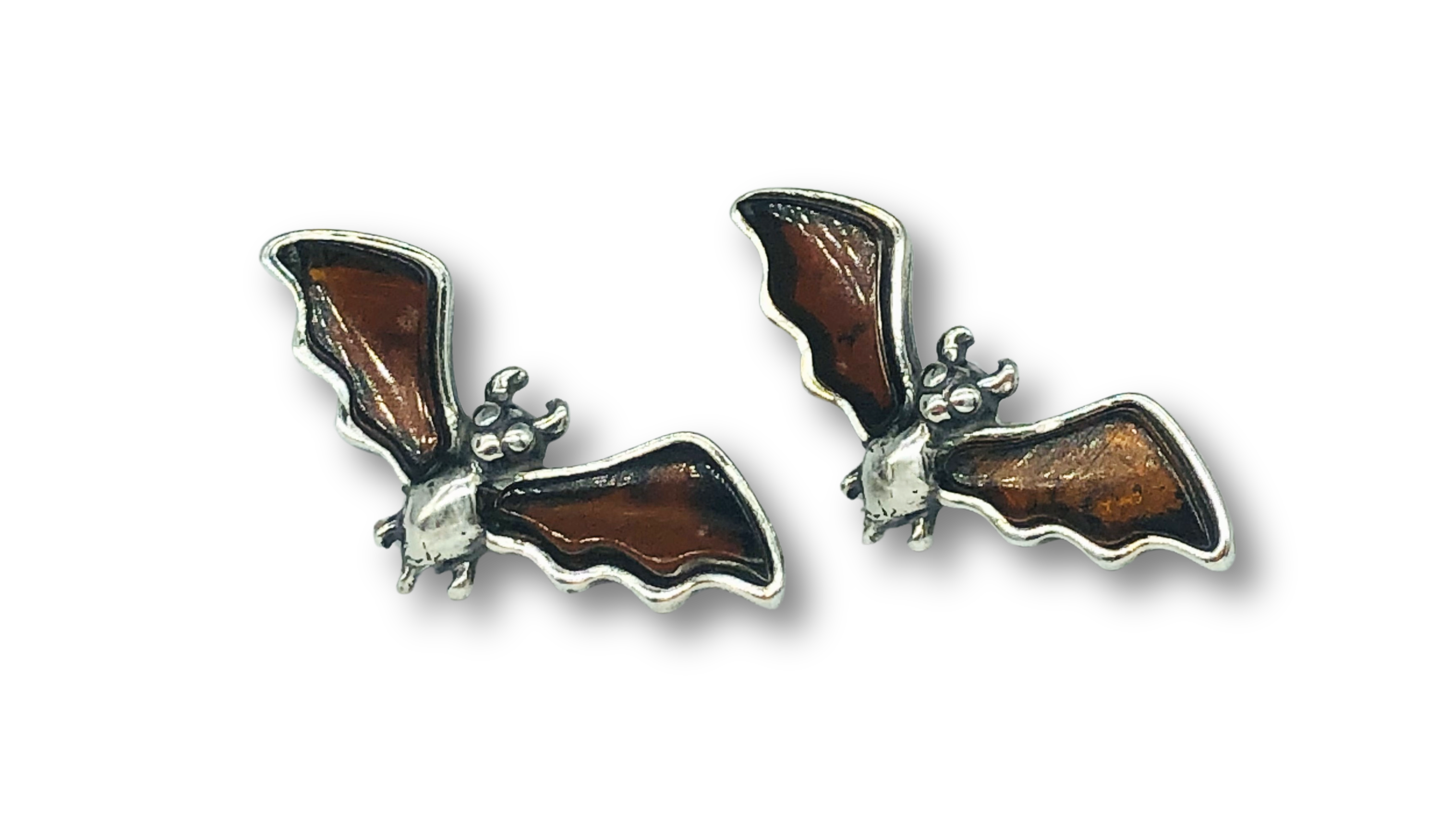 Amber Bat Studs